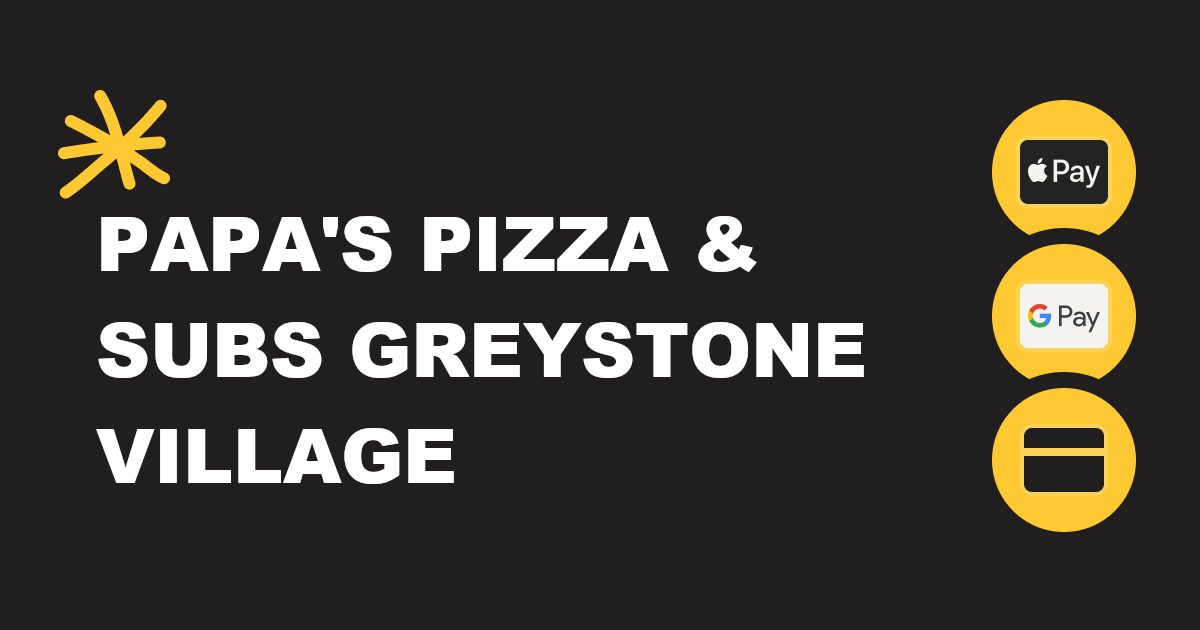 Papa's Pizza & Subs Greystone Village - Raleigh - Menu & Hours - Order  Delivery