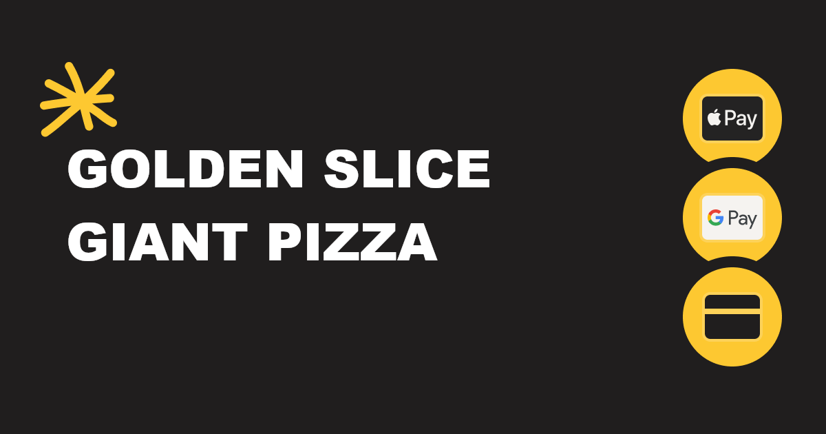 Golden Slice Giant Pizza restaurant logo - View nutrition facts, calories, and macros for menu items at 28276 Old Town Front St, Temecula, CA 92590