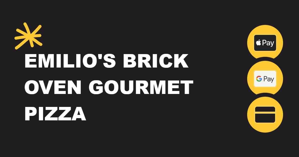 Emilio's Brick Oven Gourmet Pizza restaurant logo - View nutrition facts, calories, and macros for menu items at 22207 Shaw Rd Sterling, VA 20166