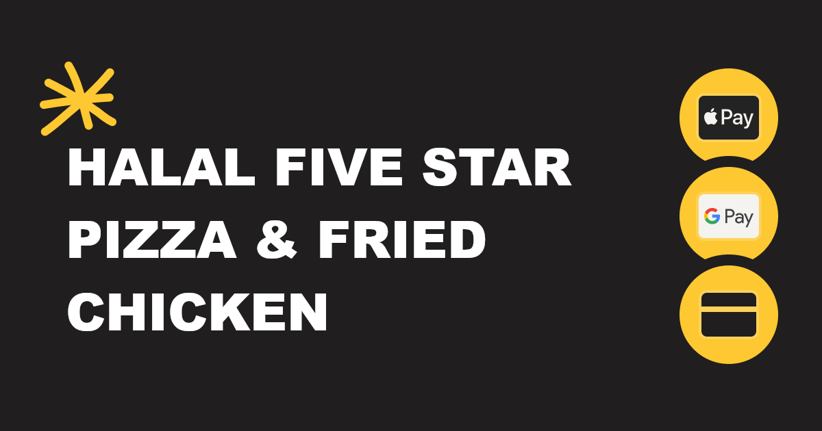 Halal Five Star Pizza & Fried Chicken restaurant in New Jersey - healthy menu with nutrition facts and calories